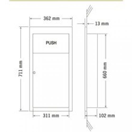 Poubelle à retour automatique encastrable de…