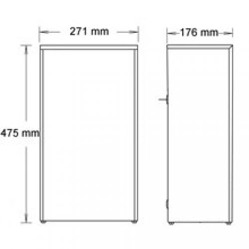 Poubelle sanitaires ouverte 22L blanche…