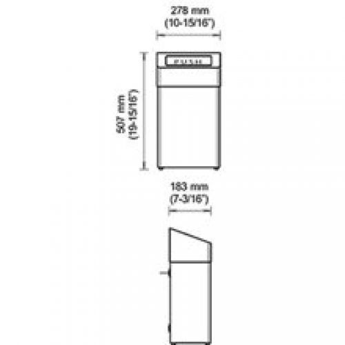 Poubelle sanitaires retour automatique 18L RAL…