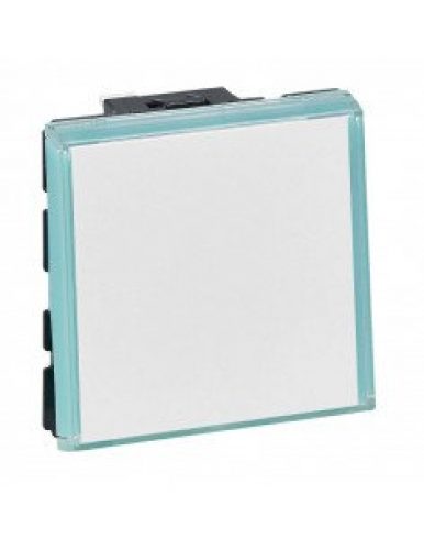 Poussoir  2 modules Mosaic porte etiquette blanc LEGRAND