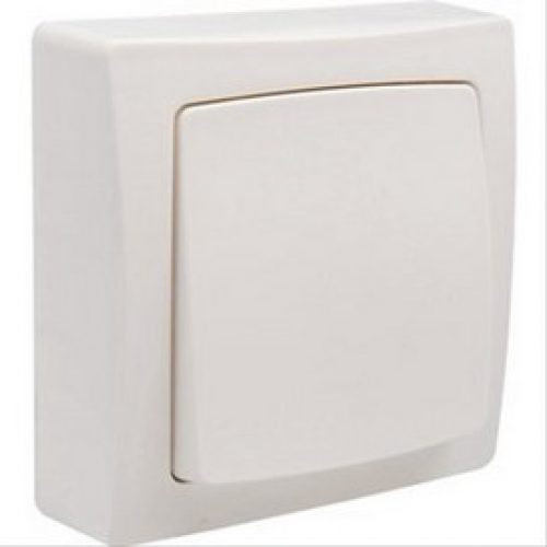 Poussoir 6 A Saillie complet Legrand 086006 blanc, contatc à fermeture (NO)