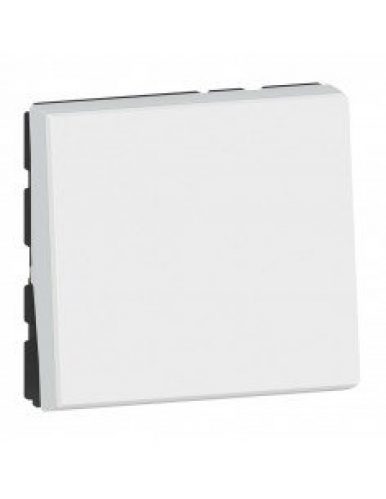 Poussoir Mosaic Easy-Led 6A 250V 2 modules blanc LEGRAND