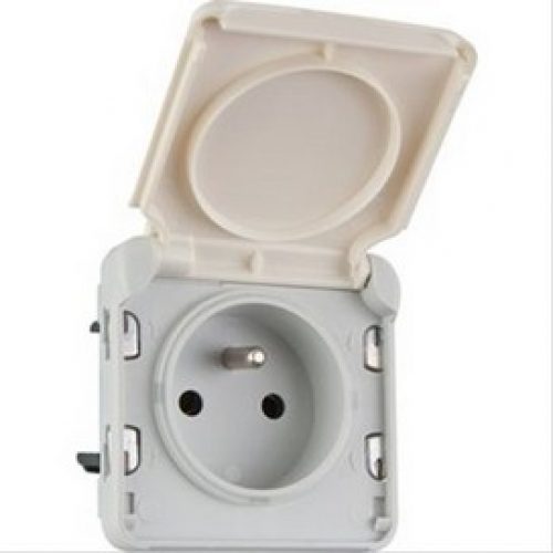 Prise 2P+T Plexo composable IP 55 blanc Legrand