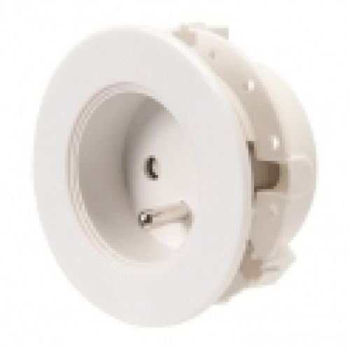 Prise blanche 2P+T à encastrer – Pour meuble – Aric