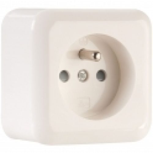 Prise blanche 2P+T – Sally – Dhome