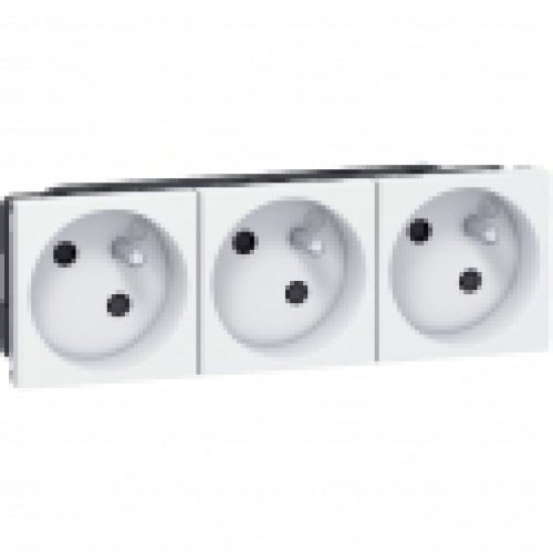 Prise blanche – 3 x 2P+T – Mosaic – Legrand