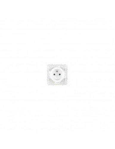 Prise de courant blanc SCHNEIDER Odace mécanisme 2P+T  S520059