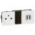 Prise de courant fort 2P+T + chargeur double USB – Mosaic