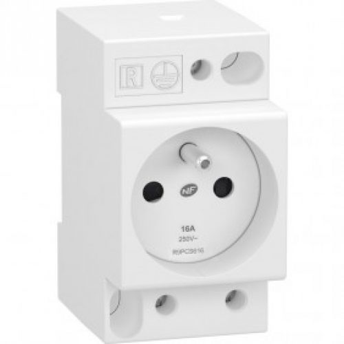Prise de courant PC’clic 2 pôles + Terre – 16A – DuoLine