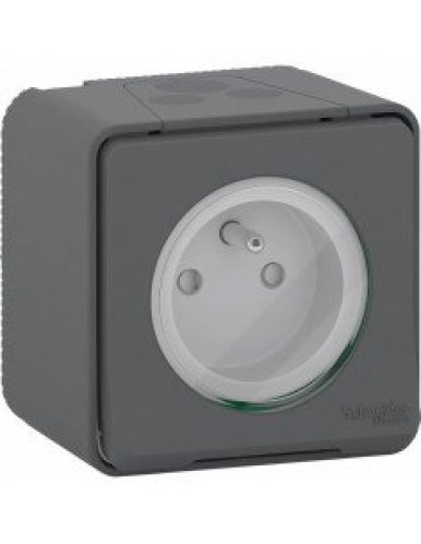 Prise de courant SCHNEIDER Mureva styl modèle 2P+T simple couleur…