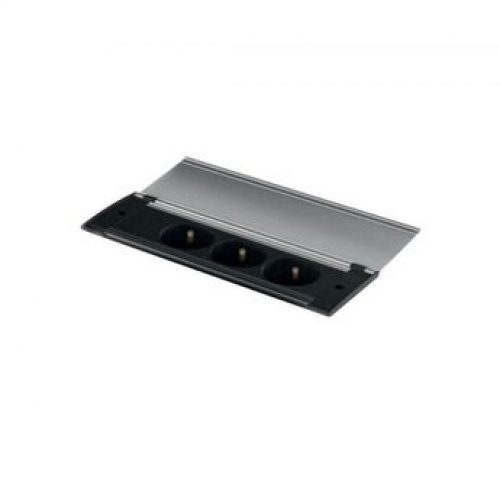 Prise de cuisine – Bloc CLAP 3 prises à encastrer inox