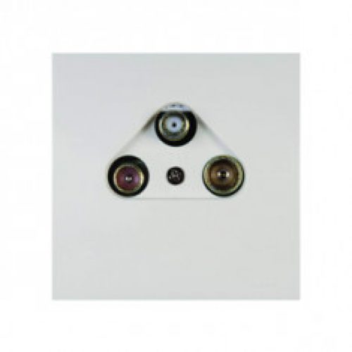 Prise de TV-FM-SAT Blanc NF