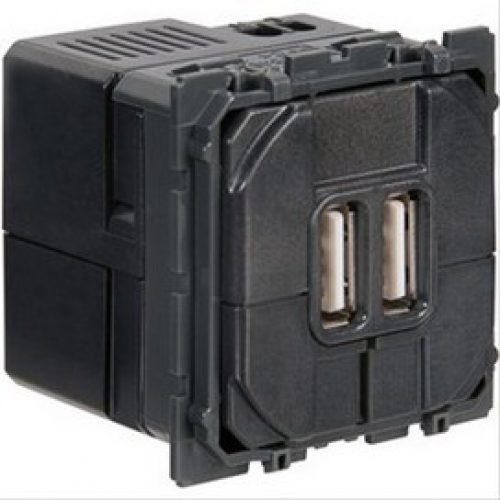 Prise double Céliane pour chargeur USB Legrand 067462