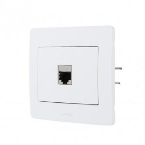 Prise RJ45 encastrée complète – blanc – Diam2