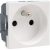 Prise simple 2P+T connexion bornes automatiques Blanc Mosaic Legrand