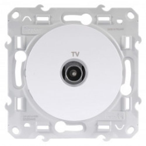 Prise TV ODACE blanc à vis – S520445