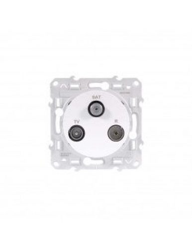 Prise TV/FM/satellite SCHNEIDER Odace blanc 1 entrée à vis  S526461