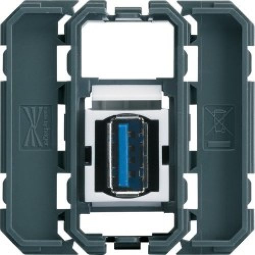 Prise USB 3.0 prise traversant – APPAREILLAGE MURAL GALLERY HAGER WXF644