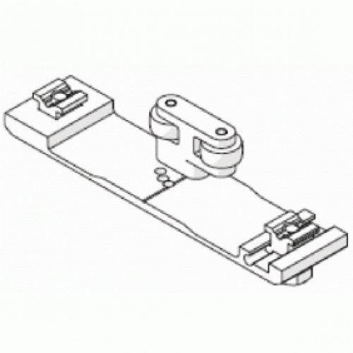 Profil de raccordement bas pour 2 portes coulissantes Concepta