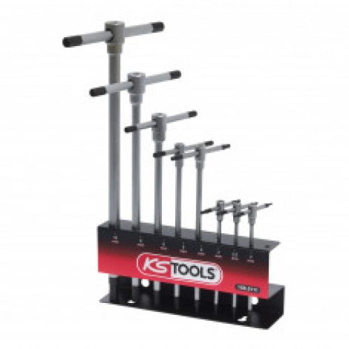 Présentoir de clés 6 pans à poignée en T, 8 pièces KS Tools 158.5111