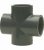 PVC-U – Raccord adhesif Piece en croix, 40 mm, manchon adhesif universel
