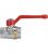 rabinet laiton ASTER ACS f/f 1 1/4″ avec levier alu, rouge