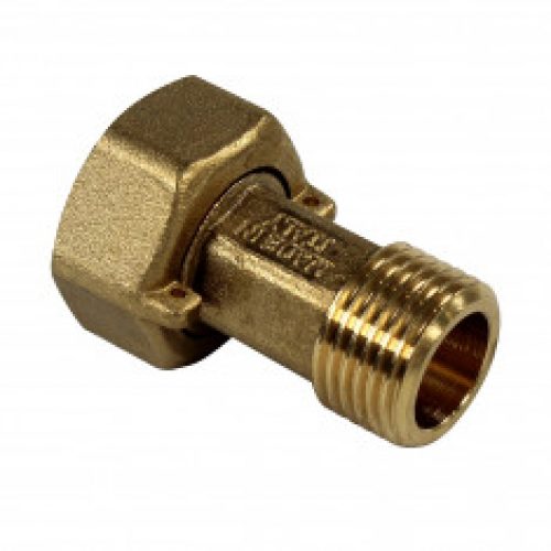 Raccord 2 pièces compteur Mâle 1/2″ (15/21) – Ecrou libre 3/4″ (20/27)