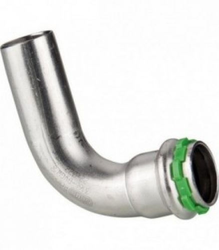 Raccord a sertir inox VCE001A, coude 90, fem/male 15 mm, avec contour V
