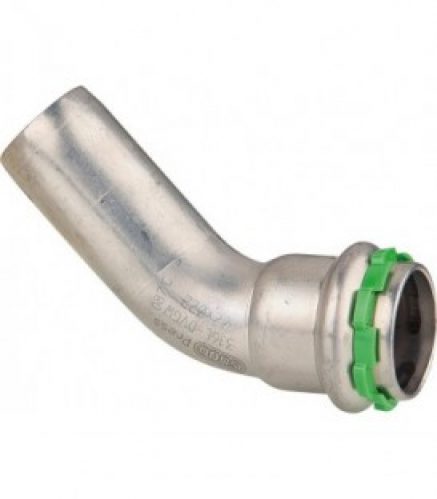 Raccord a sertir inox VCE040, coude 45, fem/male 42 mm, avec contour V