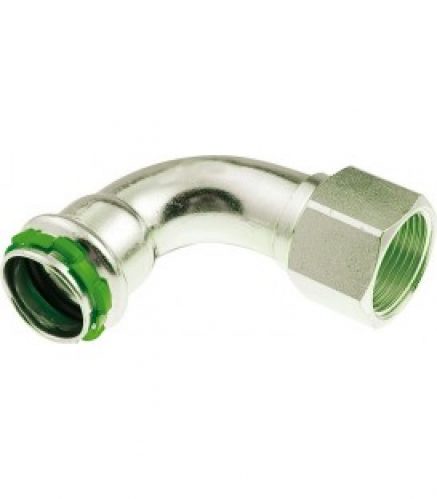 Raccord a sertir inox VCE090G, coude 90, fem 42 mm x DN40 (11/2&Prime;), contour V