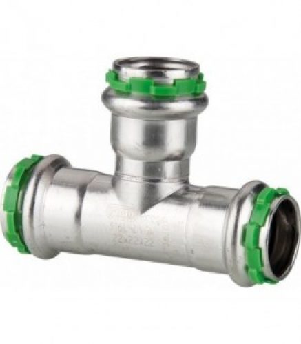 Raccord a sertir inox VCE130, Te 15 mm, avec contour V