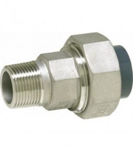 Raccord adhesif vissé raccord vissé PVC-U/V2A 50mm x filetage male 1 1/2&Prime;