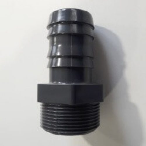 Raccord cannelé F 1&Prime;1/2 male à visser / 38 mm