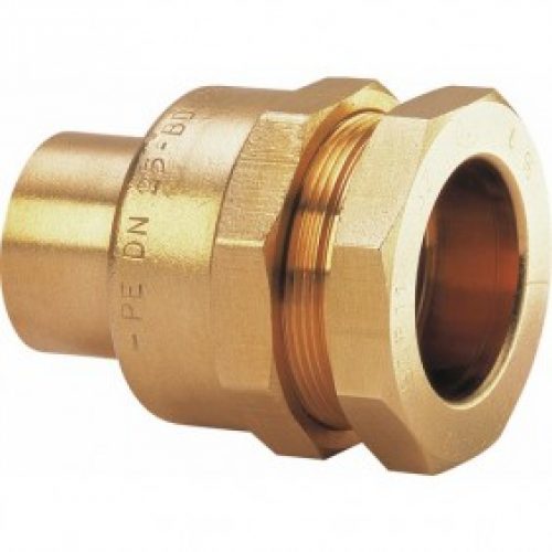 Raccord circuit gaz – tuyau PE – à braser sur cuivre