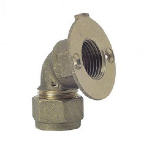 Raccord à compression tube PER Ø12 ou Ø16 – Coude mural 105°- F 1/2&Prime; (15/21) – Somatherm