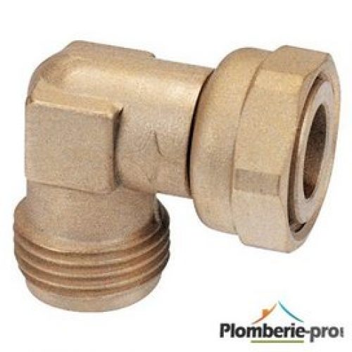 Raccord coudé 90°, MF1/2 » pour canalisation encastrée