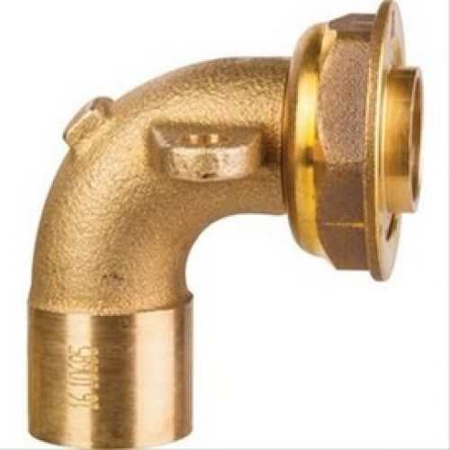 Raccord coudé Gaz avec patte, pour tube Ø22mm, écrou 6/20