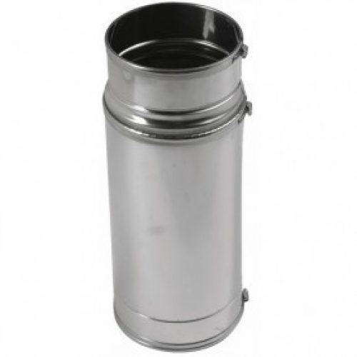 Raccord droit de départ foyer télescopique en inox