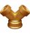 raccord en Y entree 3/4&Prime; fem sortie 2x 3/4&Prime; male sortie 1/2&Prime; pas de vis