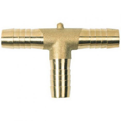 Raccord laiton en té pour tuyau souple diam interne 20.