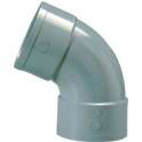 Raccord PVC gris coudé 67°30 – Double emboîture – Girpi