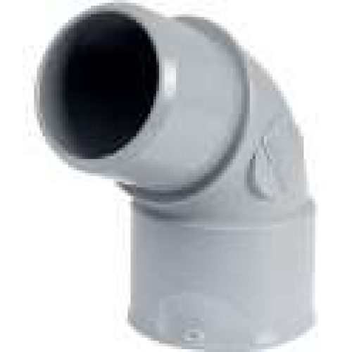 Raccord PVC gris coudé 67°30 simple emboîtage – Nicoll