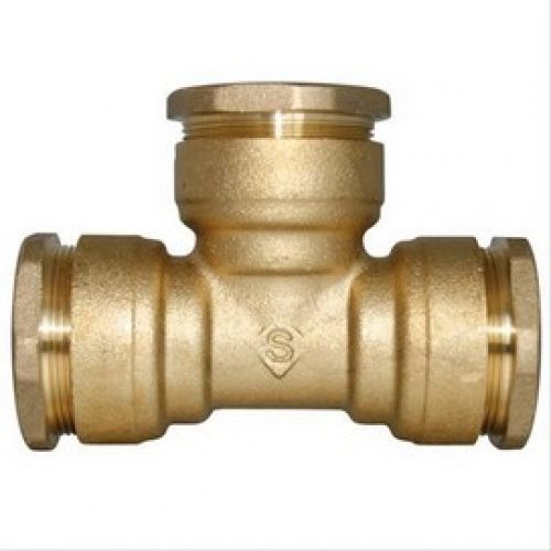Raccord té laiton pour tube PE Ø25 – Somatherm