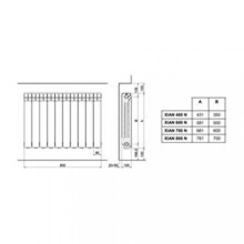 Radiateur 12 Éléments Xian 450 FERROLI