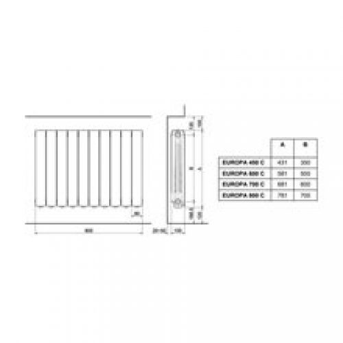 Radiateur 6 Éléments Europe-C 800 FERROLI