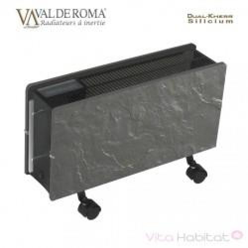 Radiateur à inertie OPTIMUS Ardoise Noire 1600W  – Valderoma PA1600O