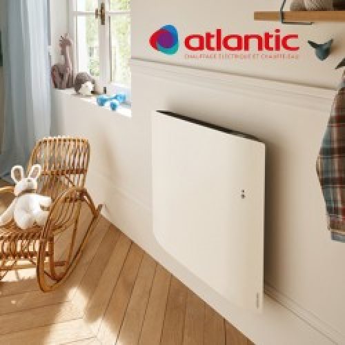 Radiateur électrique Atlantic DIVALI Horizontal 750W Pilotage Intelligent Connecté Lumineux – 507608