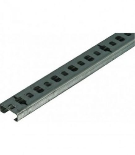 Rail profile-C zingué troué 200x20x8 mm Epaisseur 0,75 mm largeur de glissement 11 mm