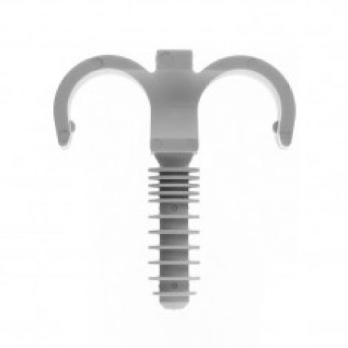 RAMCLIP Double Ø28 GRIS – Fixation pour tubes PER / MULTICOUCHE et gaines ICTA