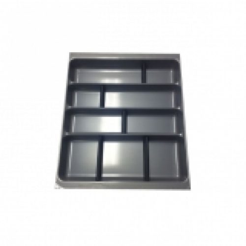 Range Couverts Tiroir L50 Cm Anthracite Avec Separateurs Modulable Sokleo